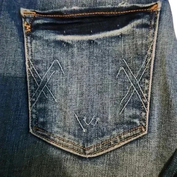 McGuire | Medium Distressed Denim Tuxedo Stripe Jeans Sz 27 - Picture 5 of 5